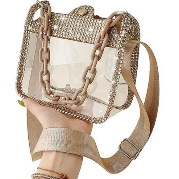 Neutral Clear Purse Chain Strap - Picture 1 of 4